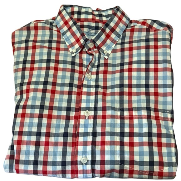 JCrew Men’s Casual Button Down Plaid Shirt 100% Lightweight Cotton, Large - Picture 1 of 7